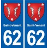 62 Saint-Venant blason autocollant plaque stickers ville