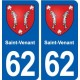 62 Saint-Venant blason autocollant plaque stickers ville