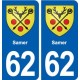 62 Samer blason autocollant plaque stickers ville