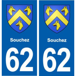 62 Souchez blason autocollant plaque stickers ville