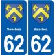 62 Souchez blason autocollant plaque stickers ville