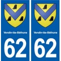 62 Vendin-lès-Béthune blason autocollant plaque stickers ville