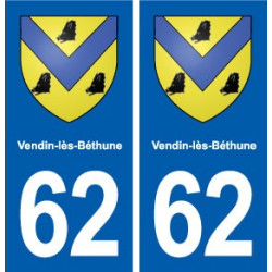 62 Vendin-lès-Béthune blason autocollant plaque stickers ville