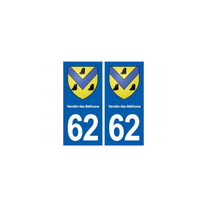 62 Vendin-lès-Béthune blason autocollant plaque stickers ville