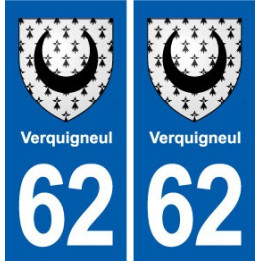 62 Verquigneul blason autocollant plaque stickers ville
