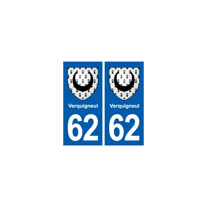 62 Verquigneul blason autocollant plaque stickers ville