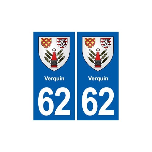 62 Verquin blason autocollant plaque stickers ville