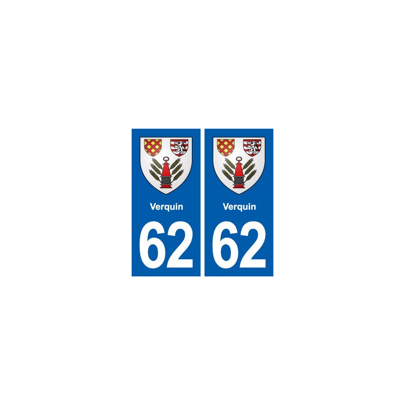 62 Verquin blason autocollant plaque stickers ville