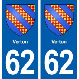 62 Verton blason autocollant plaque stickers ville