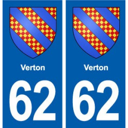 62 Verton blason autocollant plaque stickers ville