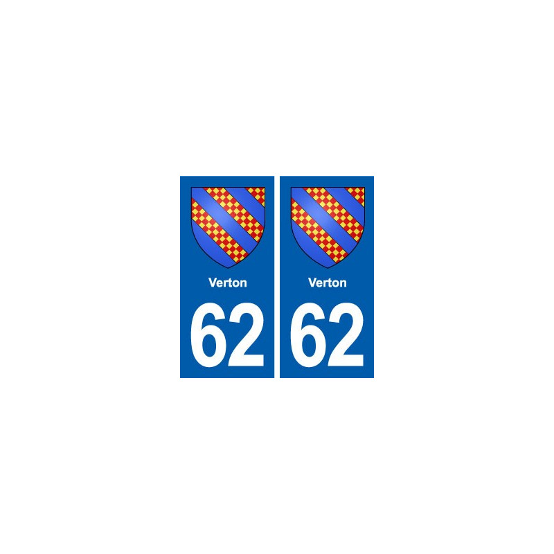 62 Verton blason autocollant plaque stickers ville