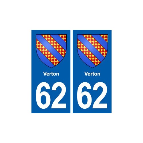 62 Verton blason autocollant plaque stickers ville