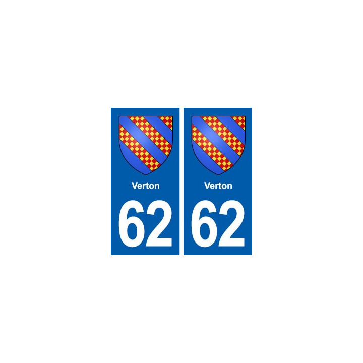 62 Verton blason autocollant plaque stickers ville