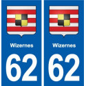 62 Wizernes blason autocollant plaque stickers ville