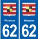 62 Wizernes blason autocollant plaque stickers ville