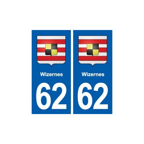62 Wizernes blason autocollant plaque stickers ville