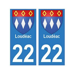 22 Loudéac autocollant plaque blason armoiries stickers département
