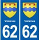 62 Violaines blason autocollant plaque stickers ville