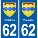 62 Violaines blason autocollant plaque stickers ville