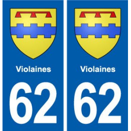 62 Violaines blason autocollant plaque stickers ville