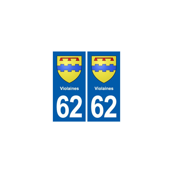 62 Violaines blason autocollant plaque stickers ville