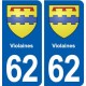 62 Violaines blason autocollant plaque stickers ville