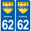 62 Violaines blason autocollant plaque stickers ville