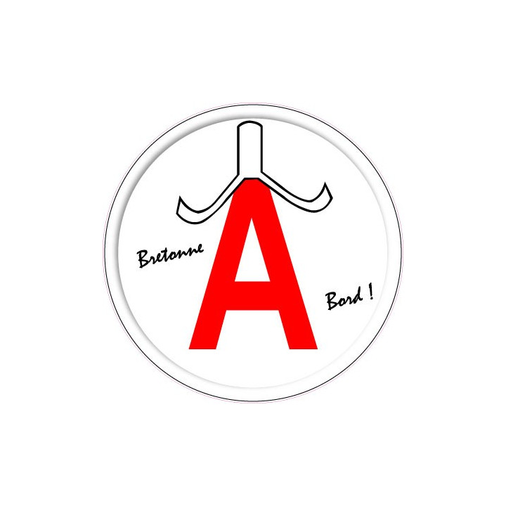 A jeune conducteur apprenti autocollant sticker Bretagne chapeau breton logo5