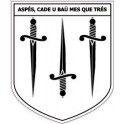 Sticker coat of arms, Valley of Aspe, bearn stickers adhesive