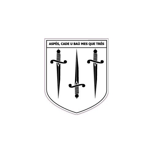 Autocollant blason Vallée d'Aspe béarn stickers adhésif