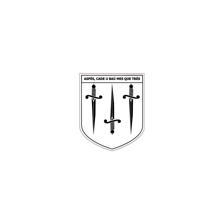 Autocollant blason Vallée d'Aspe béarn stickers adhésif
