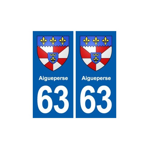 63 Aigueperse blason autocollant plaque stickers ville