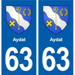 63 Aydat blason autocollant plaque stickers ville