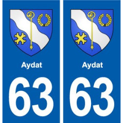63 Aydat blason autocollant plaque stickers ville