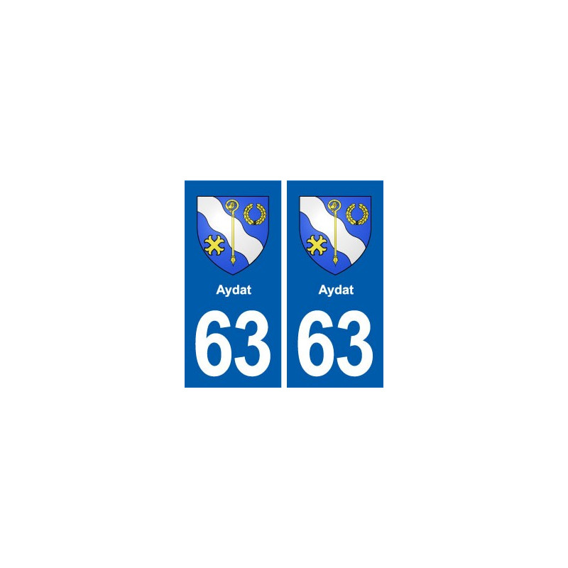 63 Aydat blason autocollant plaque stickers ville
