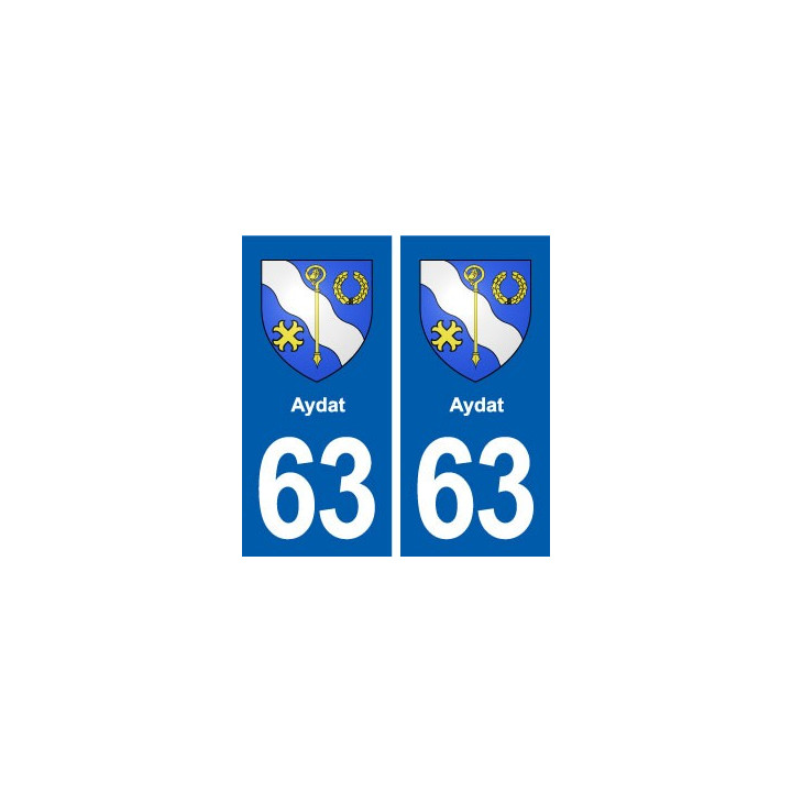 63 Aydat blason autocollant plaque stickers ville