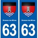 63 Brassac-les-Mines blason autocollant plaque stickers ville