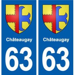 63 Châteaugay blason autocollant plaque stickers ville