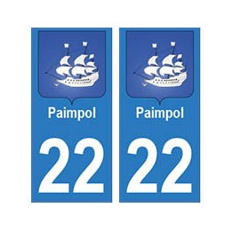 22 Paimpol autocollant plaque blason armoiries stickers département