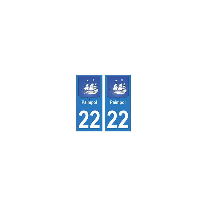22 Paimpol autocollant plaque blason armoiries stickers département