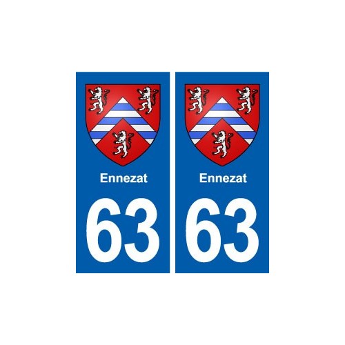 63 Ennezat blason autocollant plaque stickers ville