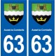 63 Auzat-la-Combelle blason autocollant plaque stickers ville