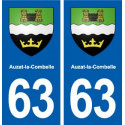 63 Auzat-la-Combelle blason autocollant plaque stickers ville