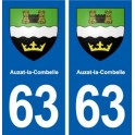 63 Auzat-la-Combelle blason autocollant plaque stickers ville