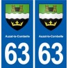 63 Auzat-la-Combelle blason autocollant plaque stickers ville