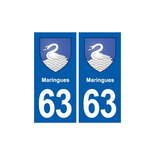63 Maringues blason autocollant plaque stickers ville