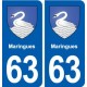 63 Maringues blason autocollant plaque stickers ville