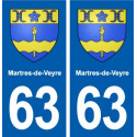 63 Martres-de-Veyre blason autocollant plaque stickers ville