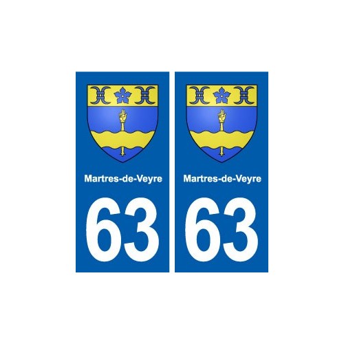 63 Martres-de-Veyre blason autocollant plaque stickers ville