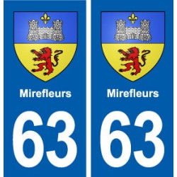 63 Mirefleurs blason autocollant plaque stickers ville